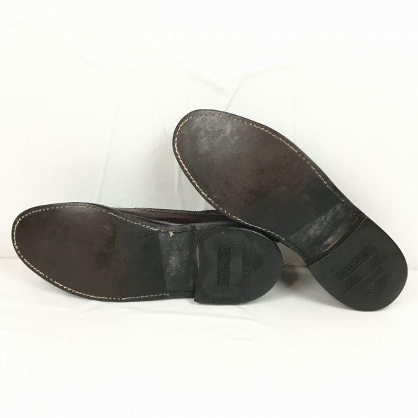 80. léta 90. léta Vintage USA Model obchodního domu Dlouhé křídlové Americké brogue Burgundská barva Velikost 10.5D 28.0(POUŽITÝ)