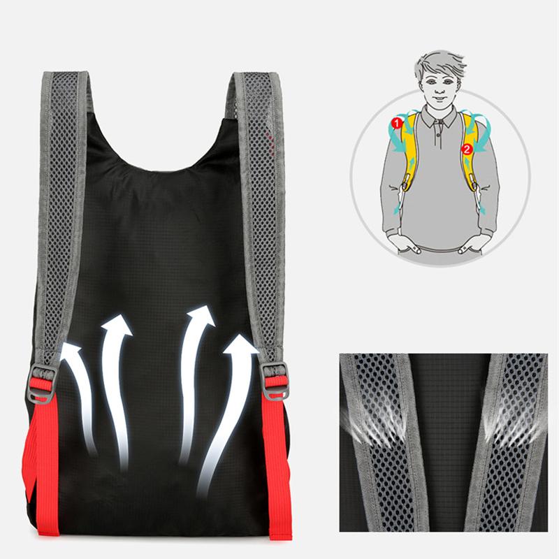Multifunctional a Bag Folding Backpack High Density Lightweight Waterproof Nylon Fabric Sports Bag for Camping Hiking Travel
