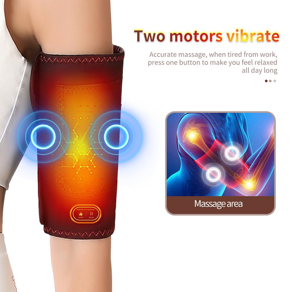 Electric Arm Massager with 3 Level Heating and Massage Functions for Wrist Elbow Muscle Strain Recovery Unisex Hand Physiotherapy