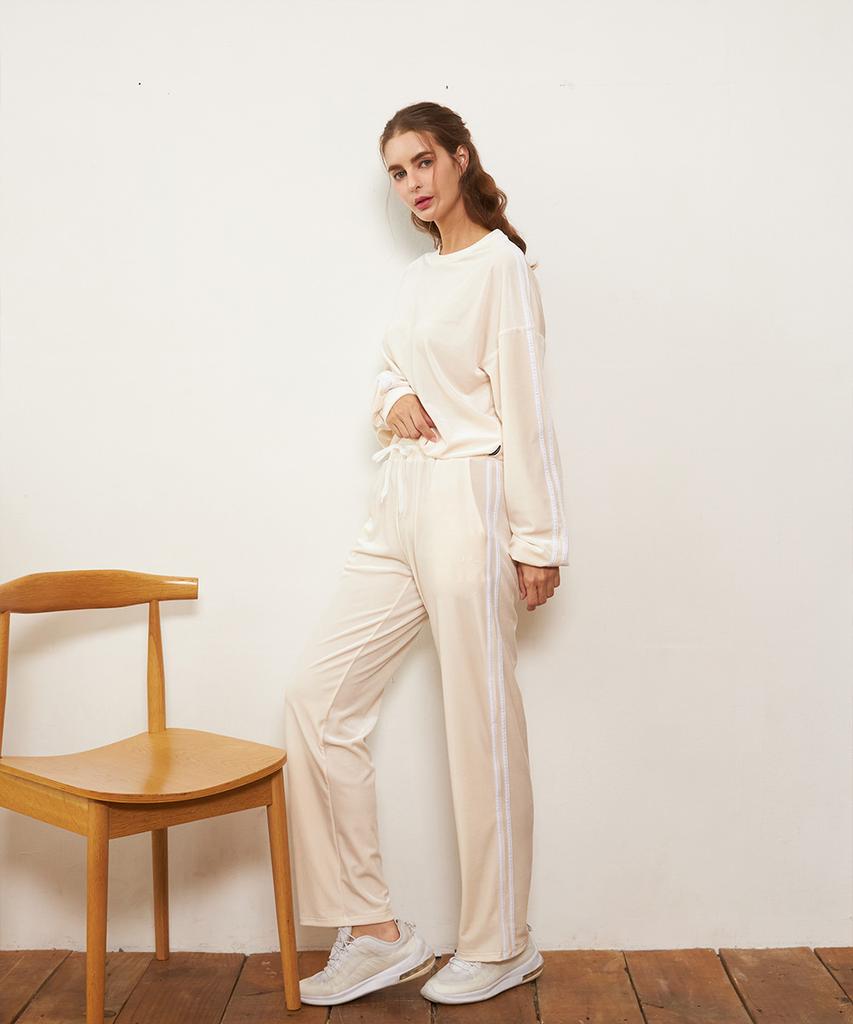 CIELCOCO Clwp9117 Elegance Velvet Training Pants Ivory