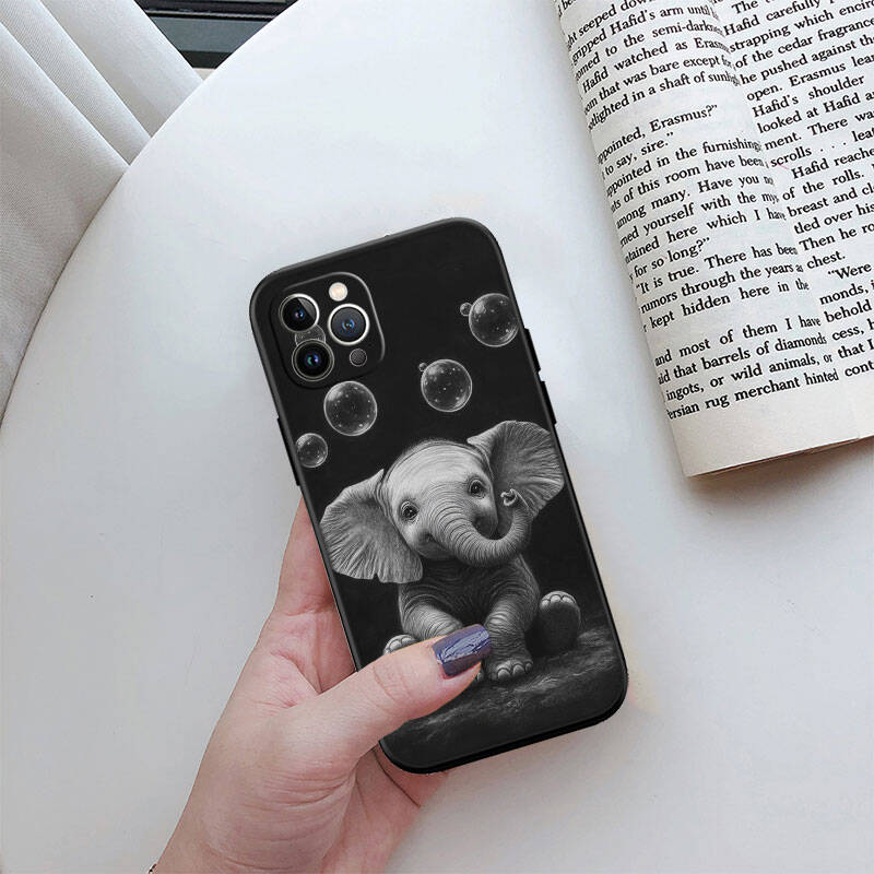 MH8 Animal Elephant Phone Shell Case for iPhone 7 8 11 12 13 14 15 16 17 16E XS Pro Max XR X SE Air