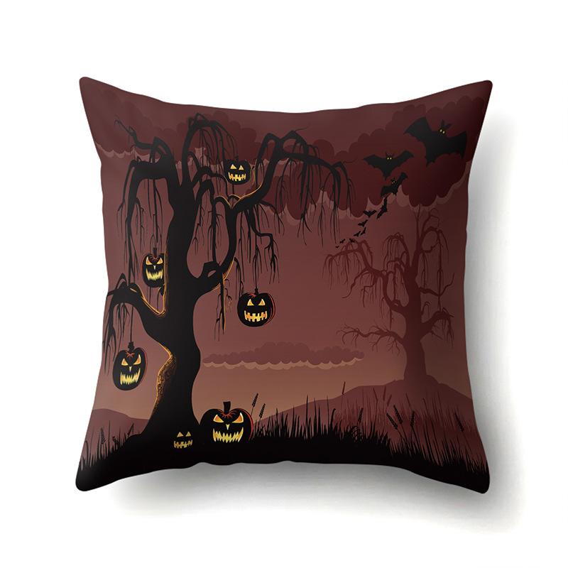 Halloween Pillowcase Car Waist Pillow Pumpkin Sofa Cushion Cover Office Home Living Room Pillowcase