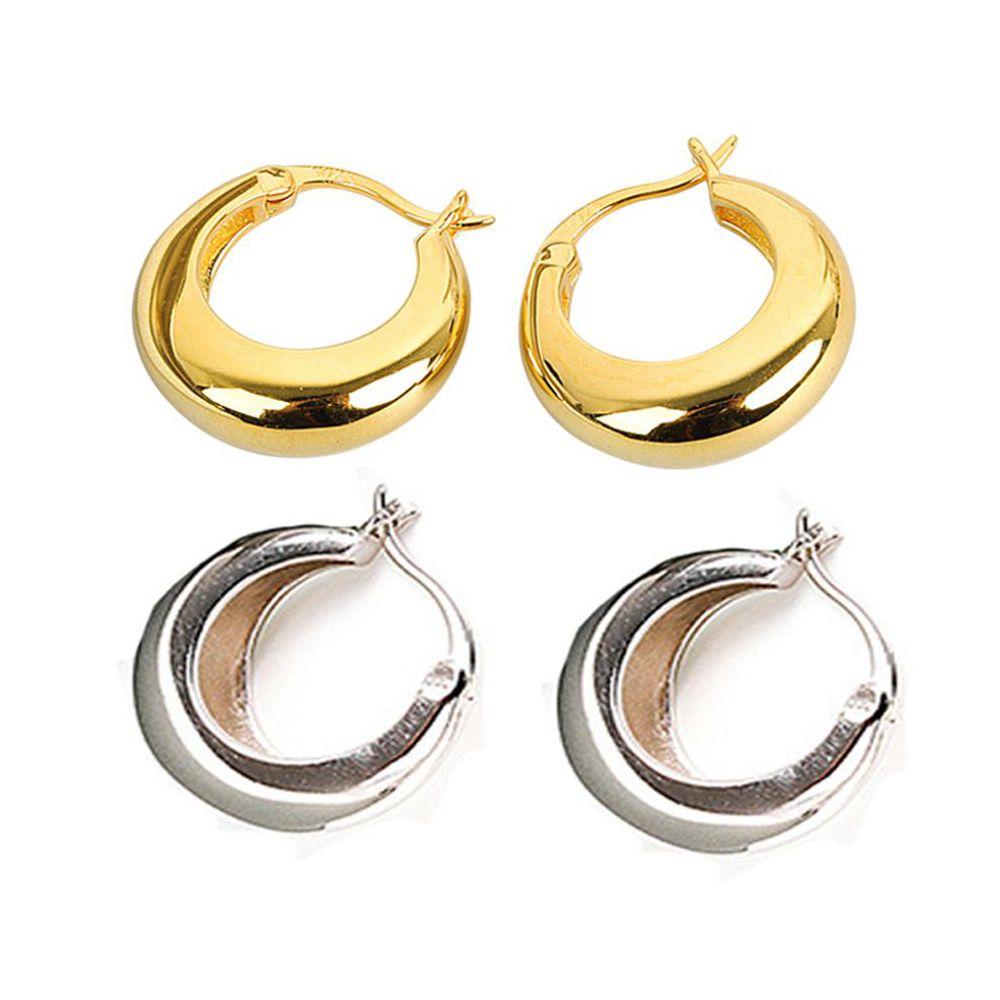 

2 Pairs Women Chunky Hoop Loop Jewelry Accessories Earring Circl Hoops