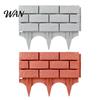 Lawn Border Fencing Plastic Garden Retaining Fence Brick Look Edging Outdoor Landscape Decorative Picket Panel for Flower Beds Paths Lawns Yard