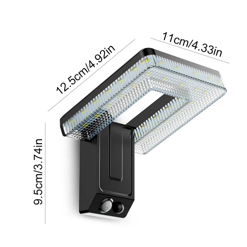 New Solar Wall Light, Smart Human Body Sensing LED Lamp, Waterproof Outdoor Courtyard Garden Decoration Lighting