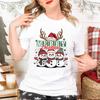 Feliz Natal Fofo SnowUnisex Camisetas Gráficas Mulheres Festa de Natal Camiseta Combinando Camiseta Festiva de Feriado Ano Novo FeVestuário Unissex