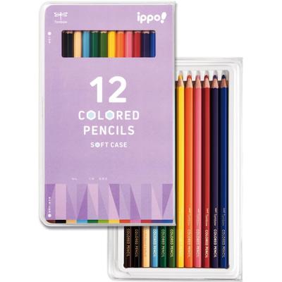Tombow Colored 12 Hexagonal for Elementary School Lightweight Soft Purple Ippo! Pencils, Colors, Shafts, Students, Case, (CY-KB0112C)
