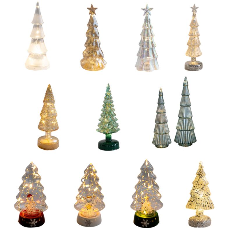

10-дюймовая мини-рождественская елка на батарейках, украшение рождественского стола, рождественские подарки для гостиной
