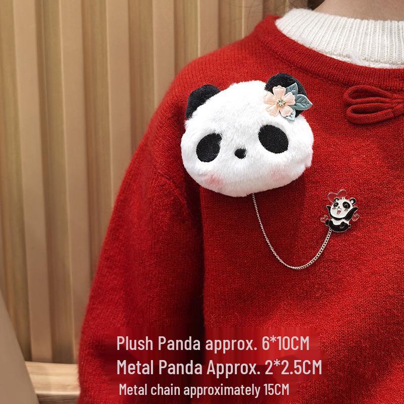 Adorable Red Panda Brooch: Cute Plush Backpack Pin for Students, Couples & Women - Perfect Birthday Gift