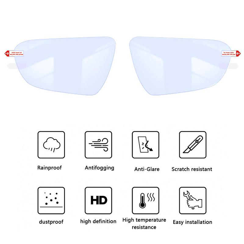 Do modelu 3/Y Lusterko wsteczne Folia przeciwdeszczowa do Tesla Model 3 Y Przeciwmgielna High Beam Glare Ochronna naklejka Akcesoria samochodowe