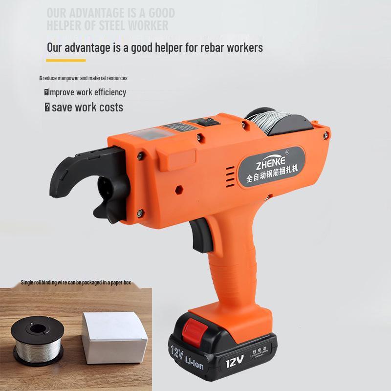 12V Handheld Rechargeable Electric Rebar Tying Machine with Lithium Battery
