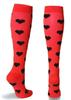 Compression Women Men Stockings Popular Love Pattern Stripe Lattice Star Compress Socks Running Sports Elastic Pressure