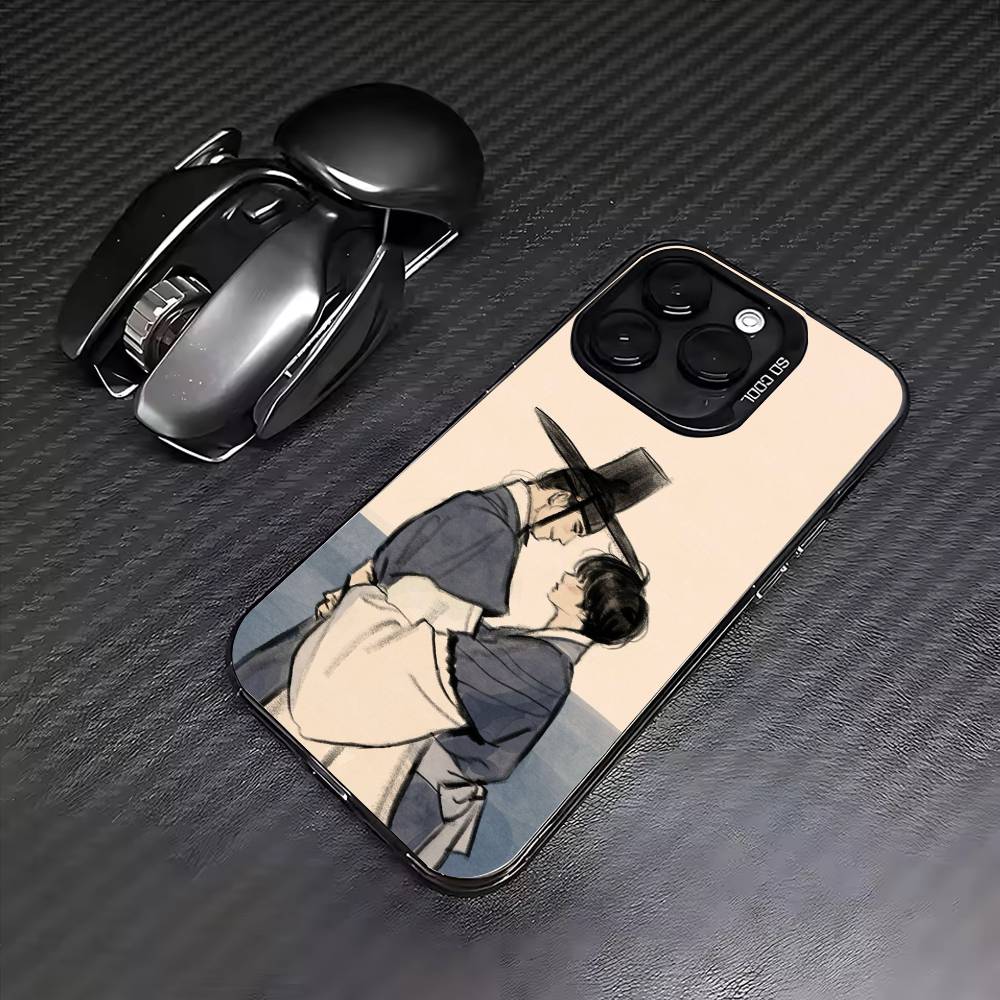 

P-Painter of the N-Night Phone Case For iPhone17,16,15,14,13,12,11 Plus,Pro Max Colored Silver Plated Inside Cover iPhone15pro