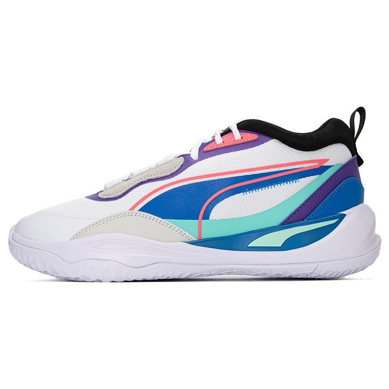 Puma Playmaker Pro Fashion Versátil Antideslizante Duradero Zapatillas de Baloncesto de Caña Baja para Hombre zapatilla Blanco Azul 377572-18