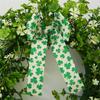 Irish St. Patrick's Day Simulation Green Door Hanging Bow Decoration Wreath