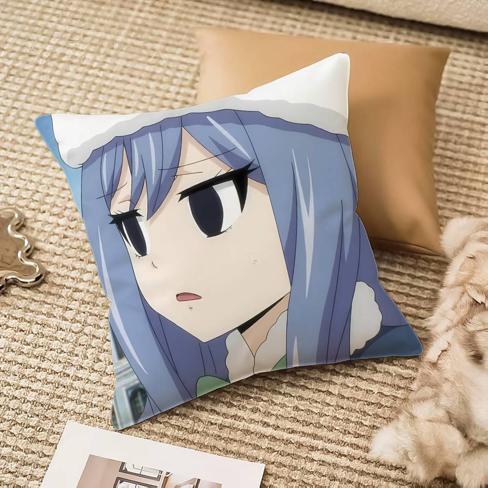 

Anime Fairy Tail E-Erza Scarlet Pillow Case Anti-dustmite Invisible Zipper Sofa Bed 12x12Inch