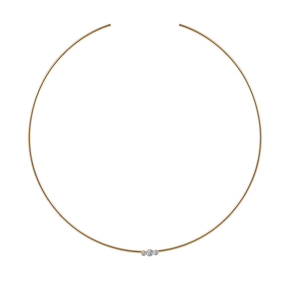 

Fashion Tiny Line Torque Necklace for Women Girls Gold Plated CZ Zircon Open Cuff Collar Choker Necklaces Zircon Gifts золотой