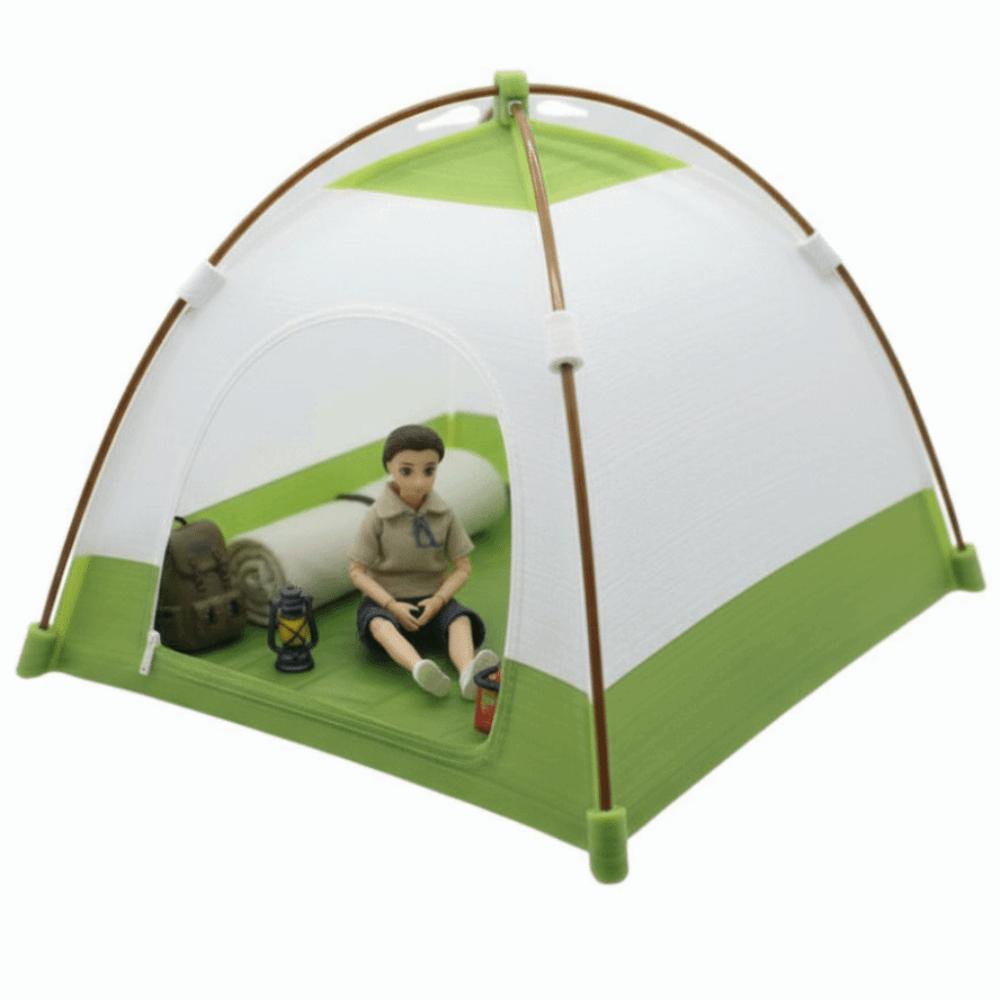Dekorasjon Simulert Utendørs Telt Oxford Stoff Dukke Lite Telt Campingtelt Modell Julegave