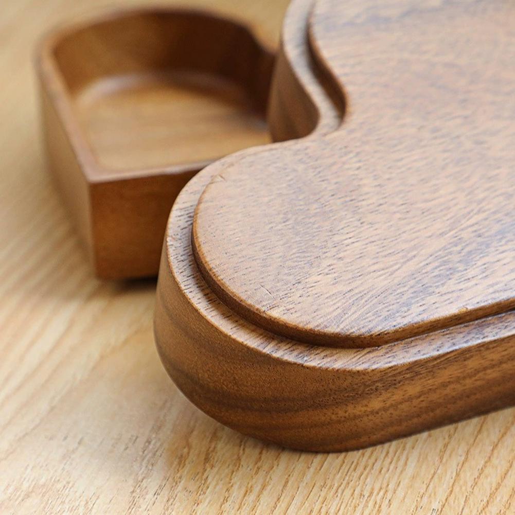 Heart-shaped Wooden Tray Heart-shaped Wooden Snack Tray Set for Dining Table Multi-purpose Serving Trays for Stackable Nut Fruit