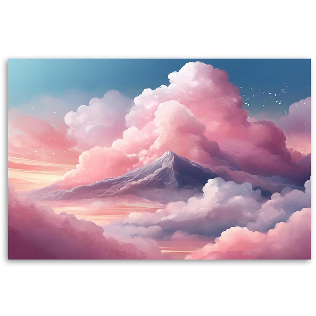 Canvas Print, Pink Clouds and Sky