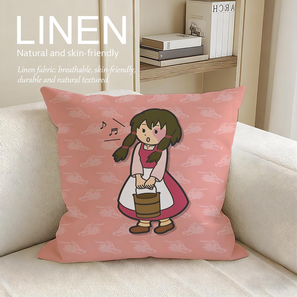 

Animation Tales from Earthsea Cushion Cover Pillowcase Set Pcs x x Breathable Washable Sofa Cushion Cover 30X30cm