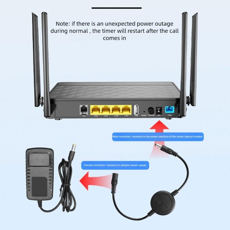 Easy Install PVC Router Rebooter Cable Intelligent Reset Cable for Various Modems Routers Automatic 72Hour Power Cycling