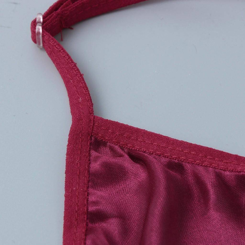 Women Sexy Satin Sleepwear Babydoll Lingerie Nightdress Pajamas