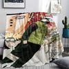 1PC Naruto Vs Pain Patterned Flannel Blanket Suitable For All Seasons For Home Decor Warmth And Comfort Gifts Holiday Present