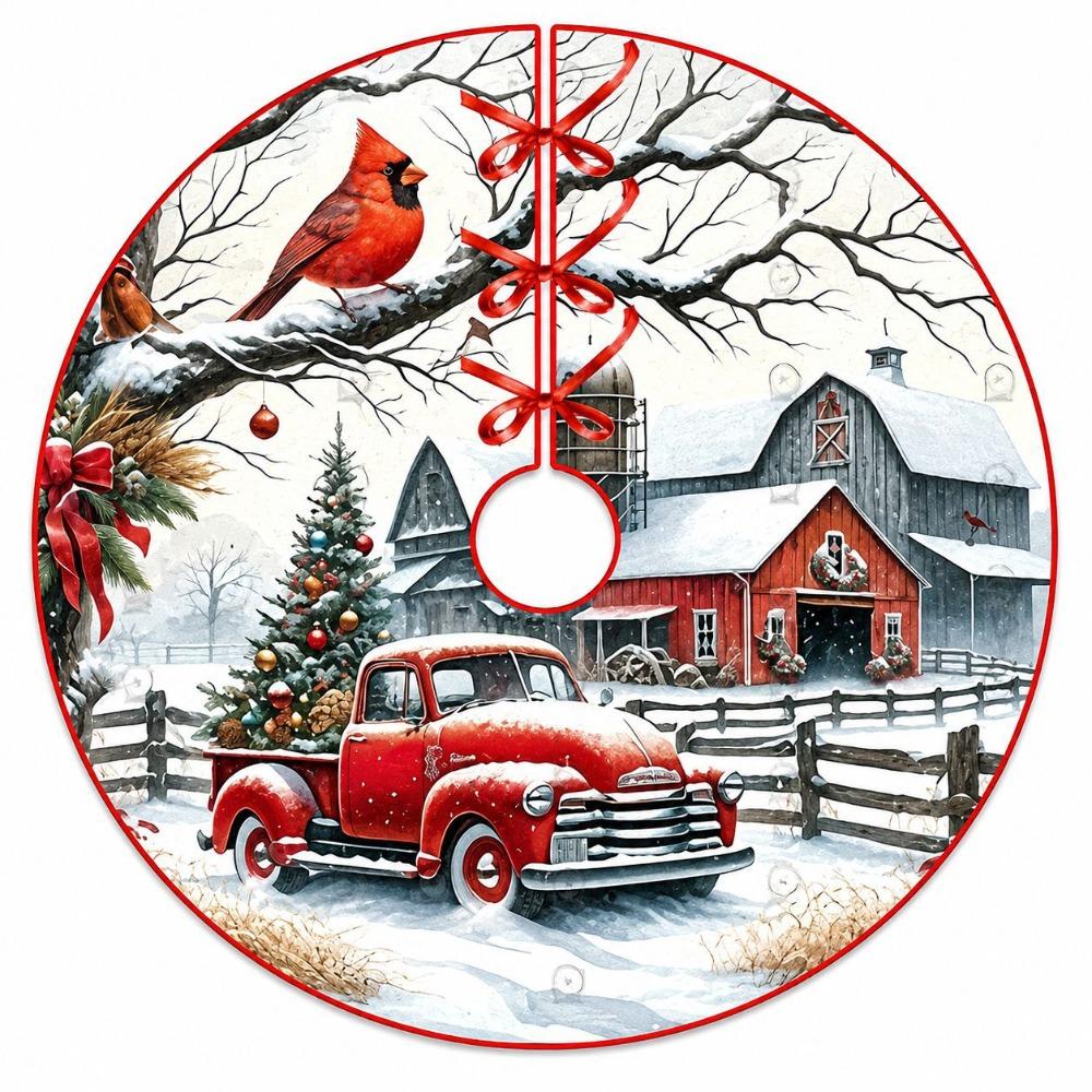 Snowman Christmas Tree Mat Snowflake Christmas Decorations Sweet Tree Base Blanket Winter