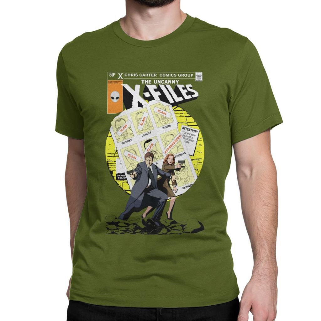 Unheimlich Akte X T-Shirt für Herren Alien Kreativ Reine Baumwolle T-Shirt Rundhals Kurzarm T-Shirt Übergröße Kleidung
