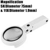 5x 11x with 8 LED Light Stand Desk Magnifying Glass Hand Tool Set Portable Hand-held Foldable for Jewelry Appraisal Reading Repair