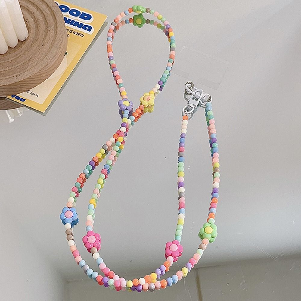 Cellphone Lanyard Mobile Phone Beaded Long Chain  Phone Case Accessories