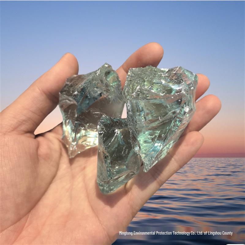 Multicolored Transparent Glass Rocks for Landscaping & Fish Tanks
