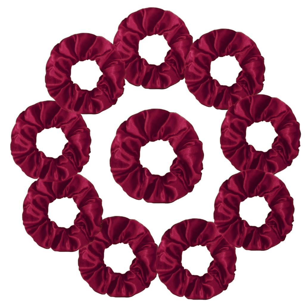 25/10//6 Stück Satin Scrunchies Mädchen Elastisches Haarband Pferdeschwanzhalter Haargummis Mode Damen Accessoires Uni Scrunchy