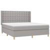 Maison Exclusive - Sommier à lattes de lit avec matelas Gris clair 160x200cm Tissu