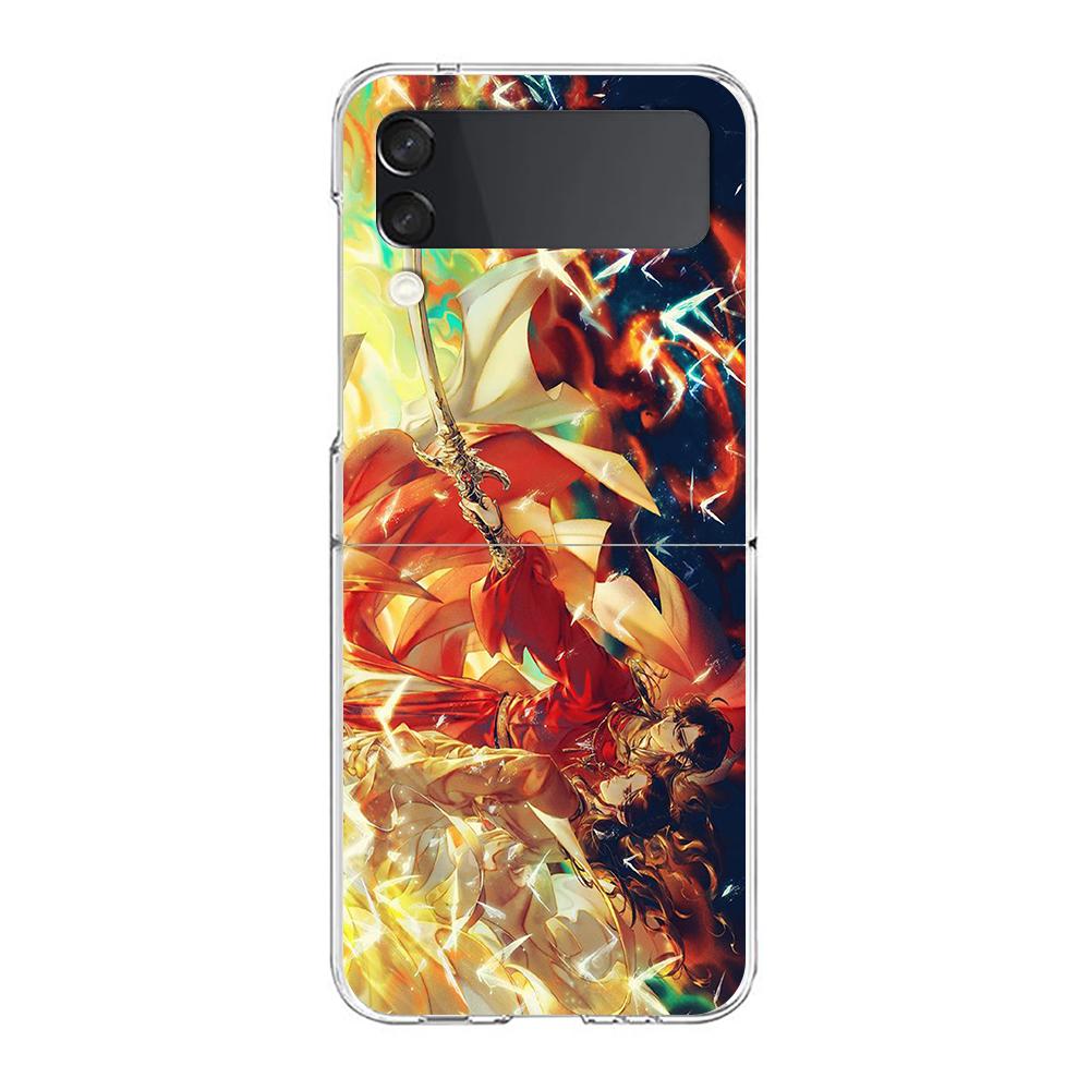 Heaven Official’s Blessing Gift Hard PC Phone Case For Samsung Galaxy Z Flip 5 4 3 Transparent Cover For Galaxy Z Flip 6 Capas
