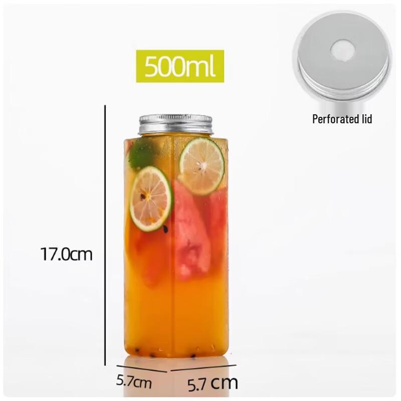 Chubby Disposable Plastic Drink Bottles with Open Hole Lids