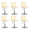 Day and Night - Day and Night Swivel Dining Chairs 6 Units Cream Fabric