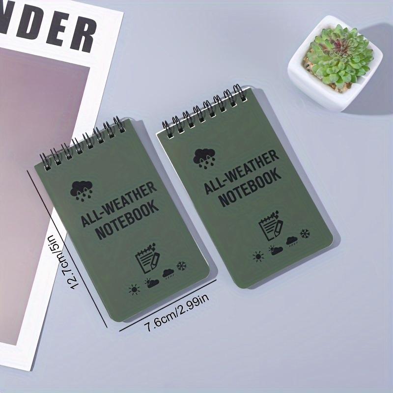 All-weather waterproof notebook small spiral notebook 3inx5in mini pocket notebook 50 sheets100 pages small memo pad writing
