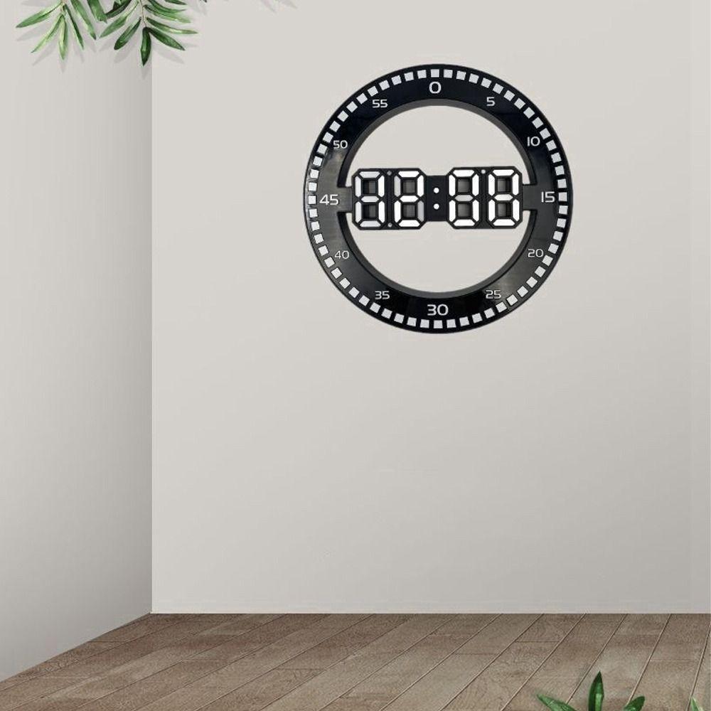 Modern Led Digital Wall Clock Jumping Seconds Portable Silent Electronic Clock Wall Mounted Luminous Wall Clock