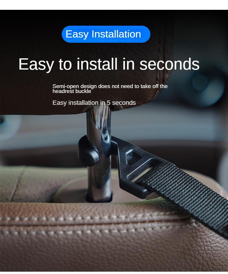 2pcs Car Back Seat Hook Multi-function Rear Seat Headrest Hanging Hook Umbrella Holder Seat Back Storage Hook Auto Interior Tool