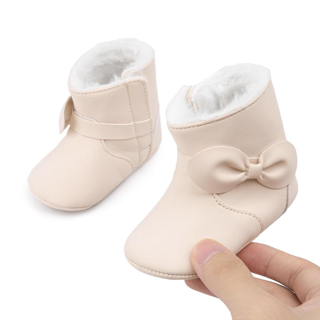 Stylish Winter Bow Baby Shoes - Trendy and Cute Toddler Footwear