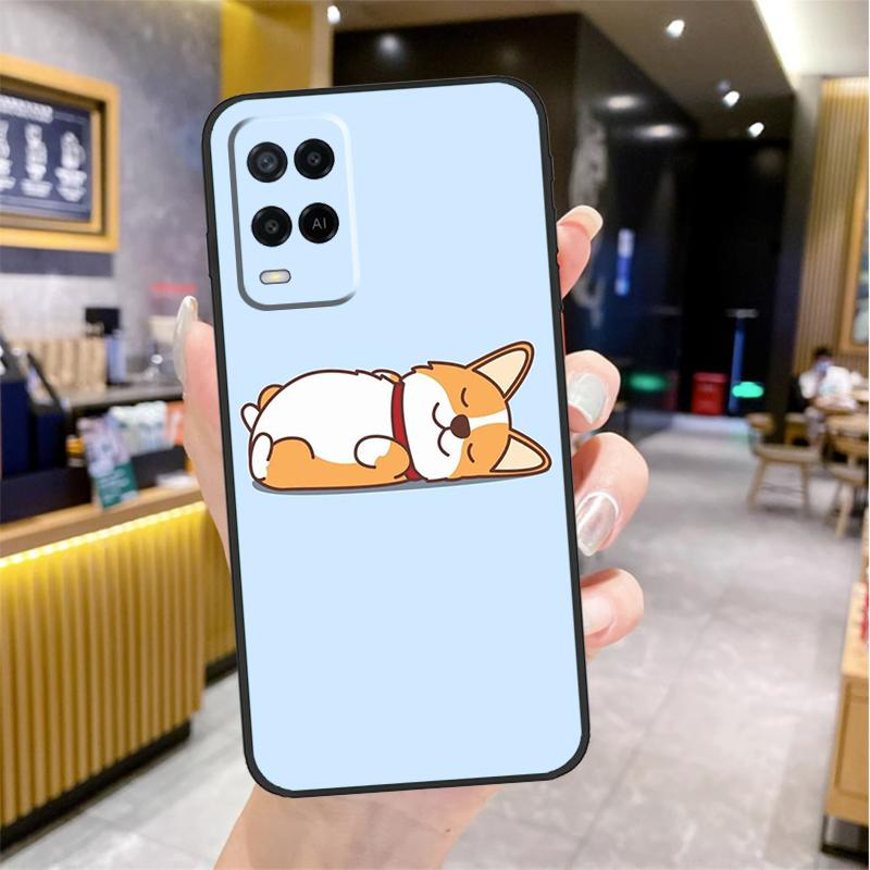 

Cartoon Corgi Case For Oppo A74 A54 A94 A78 A98 A18 A60 A80 A40 A38 A58 A96 A76 A16 A15 A17 A57 A77 A5 Pro OPPO A76