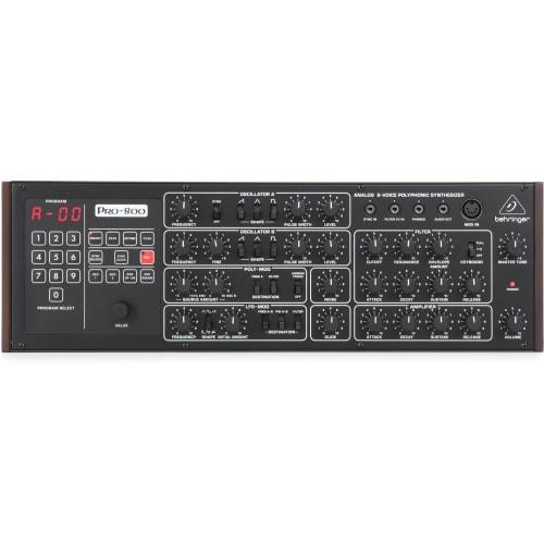 

BEHRINGER PRO-800 Analog 8-Voice Polyphonic Synthesizer with Two VCOs per Voice, Analog Circuit Design, Arpeggiator/Sequencer, 400 Onboard Memory, 5-D