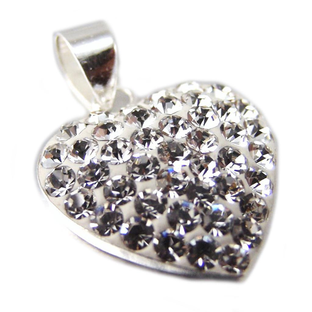 

Les Trésors De Lily [F6126] - Белый серебряный кулон «Кристалл любви»