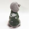 Pet Winter Coat Small Dogs Cats Cotton Hoodie Sweater Warm Outfit In Blue Gray Olive Green S-XXL