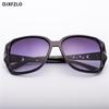 Modische quadratische Sonnenbrille Damen Luxusmarke Große lila Sonnenbrille Damen Spiegelgläser Damen Oculos De Sol Feminino
