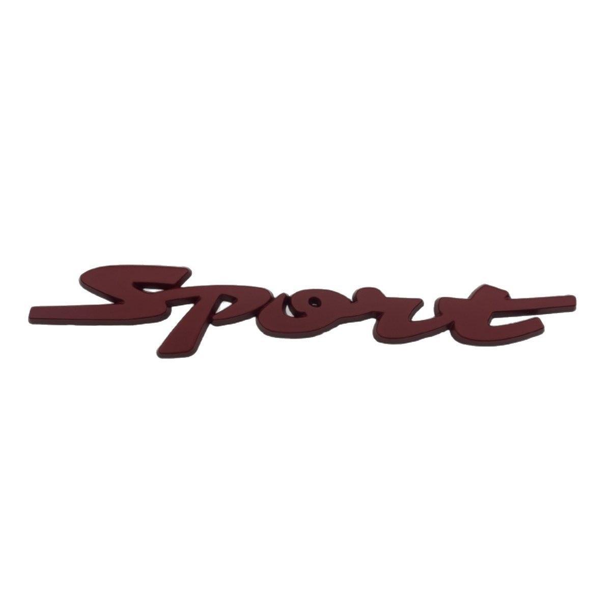 

3D Metal Sports Car Emblem Sticker - Electroplated, Exterior Decoration червоний