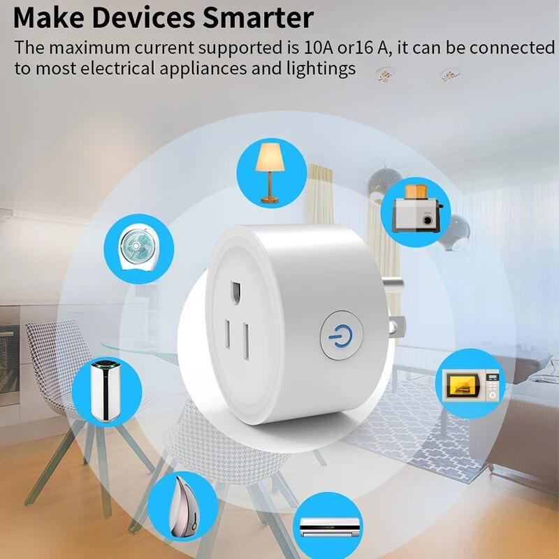 16A Smart US Plug WiFi 2.4G Outlet Home Automation CozyLife APP/Voice Control Group Timer Socket Alexa Google Home Assistant