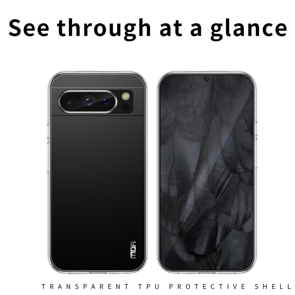 MOFI Mobile Phone Cover for Google Pixel 8 Pro,Transparent Cell Phone Case Anti-scratch Shell